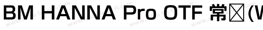 BM HANNA Pro OTF 常规(Western)字体转换